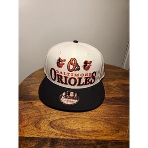 New Era Adult Baltimore Orioles White Archive 9Fifty Adjustable Snapback Hat NEW